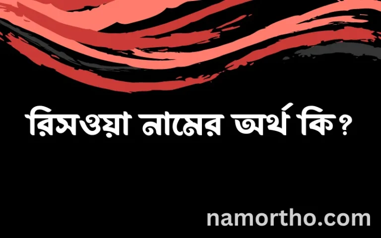 রিসওয়া নামের অর্থ কি? রিসওয়া নামের বাংলা, আরবি/ইসলামিক অর্থসমূহ