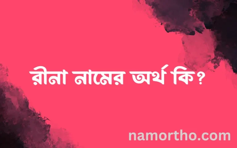 রীনা নামের অর্থ কি? ইসলামিক আরবি বাংলা অর্থ এবং নামের তাৎপর্য