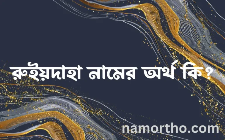রুইয়দাহা নামের অর্থ কি? রুইয়দাহা নামের বাংলা, আরবি/ইসলামিক অর্থসমূহ