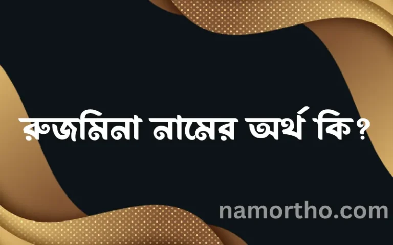 রুজমিনা নামের অর্থ কি? রুজমিনা নামের ইসলামিক অর্থ এবং বিস্তারিত তথ্য সমূহ