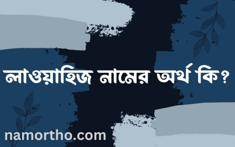 লাওয়াহিজ নামের অর্থ কি? ইসলামিক আরবি বাংলা অর্থ এবং নামের তাৎপর্য