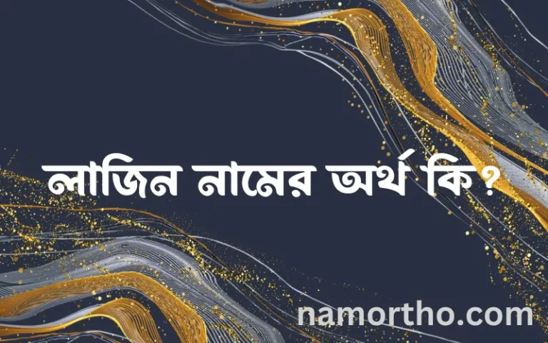 লাজিন নামের অর্থ কি? লাজিন নামের বাংলা, আরবি/ইসলামিক অর্থসমূহ