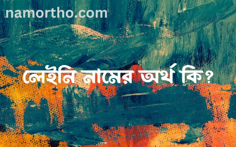 লেইনি নামের অর্থ কি? ইসলামিক আরবি বাংলা অর্থ এবং নামের তাৎপর্য