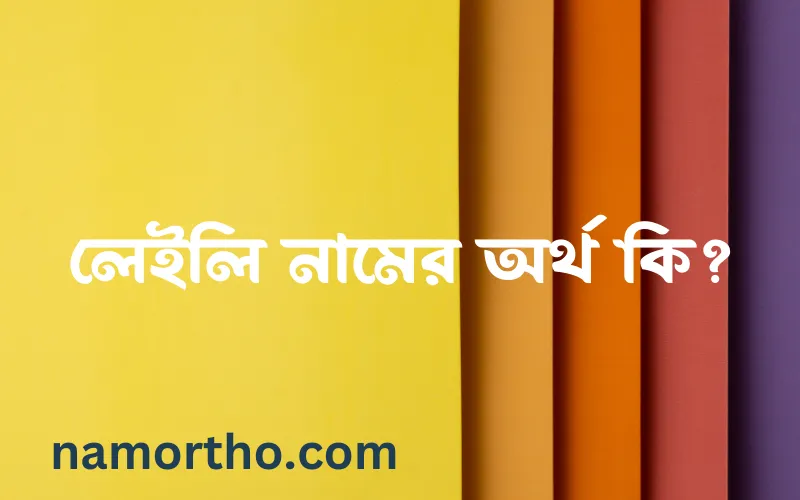 লেইলি নামের আর্থ কি?