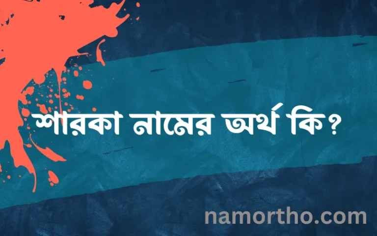 শারকা নামের অর্থ কি? শারকা নামের ইসলামিক অর্থ এবং বিস্তারিত তথ্য সমূহ