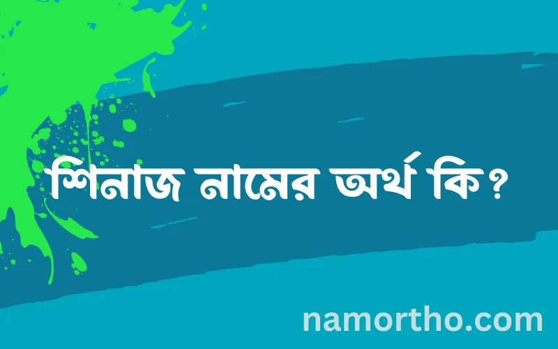 শিনাজ নামের আর্থ কি?