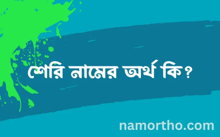 শেরি নামের অর্থ কি? শেরি নামের বাংলা, আরবি/ইসলামিক অর্থসমূহ
