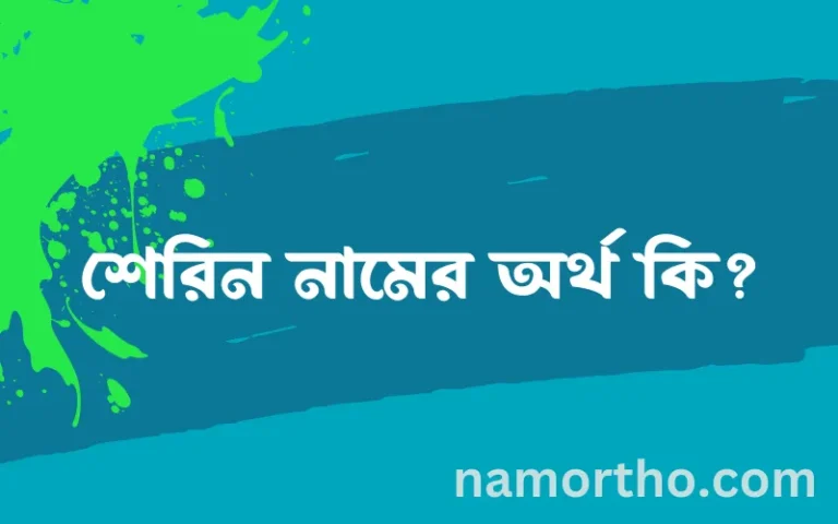 শেরিন নামের অর্থ কি? ইসলামিক আরবি বাংলা অর্থ এবং নামের তাৎপর্য