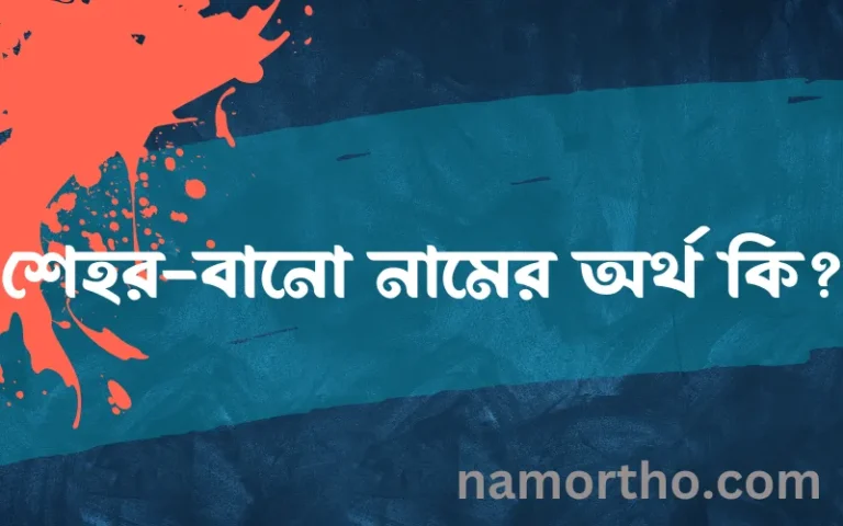 শেহর-বানো নামের অর্থ কি? ইসলামিক আরবি বাংলা অর্থ এবং নামের তাৎপর্য