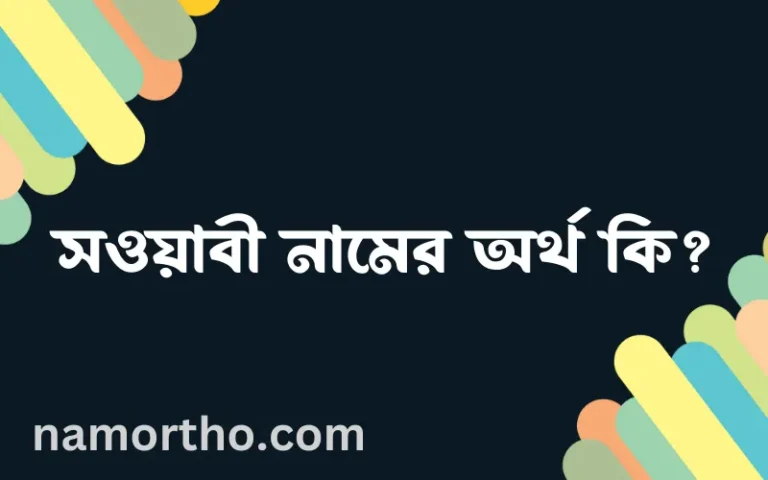সওয়াবী নামের অর্থ কি, ইসলামিক আরবি এবং বাংলা অর্থ জানুন