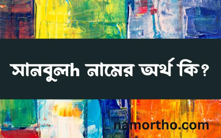 সানবুলh নামের অর্থ কি? সানবুলh নামের বাংলা, আরবি/ইসলামিক অর্থসমূহ