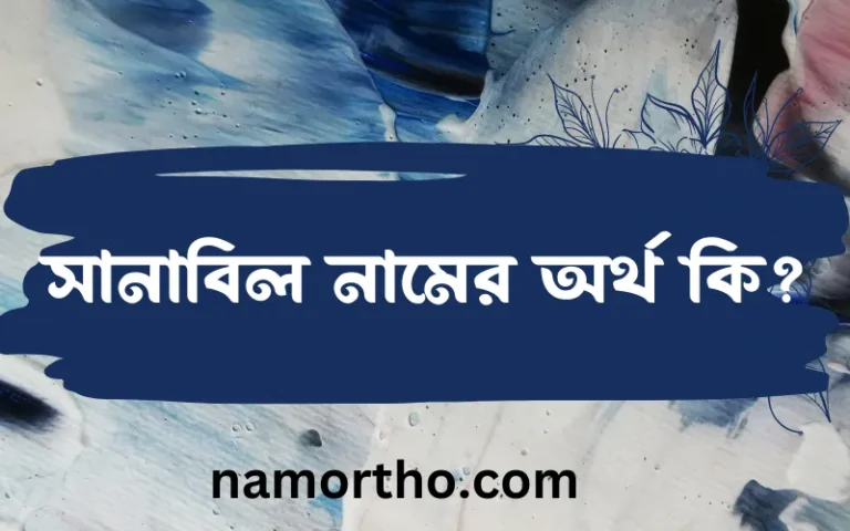 সানাবিল নামের অর্থ কি? সানাবিল নামের ইসলামিক অর্থ এবং বিস্তারিত তথ্য সমূহ