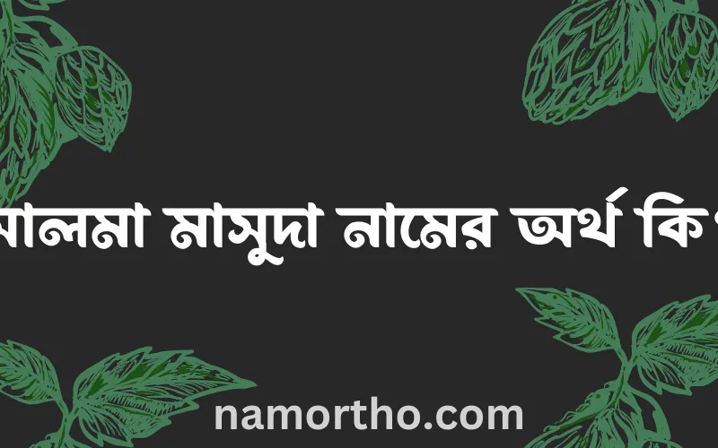 সালমা মাসুদা নামের আর্থ কি?