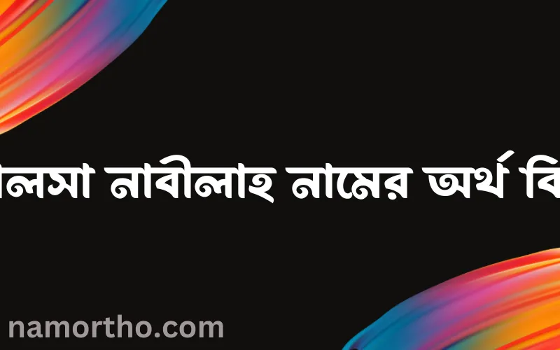 সালসা নাবীলাহ নামের আর্থ কি?