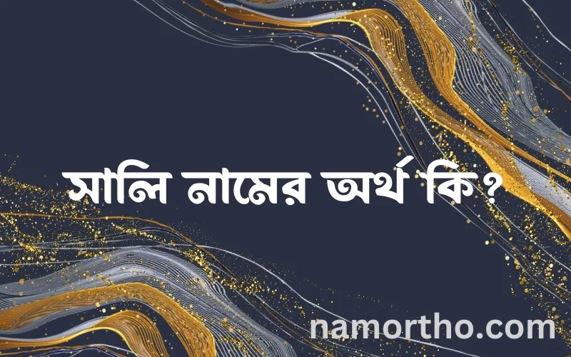 সালি নামের আর্থ কি?