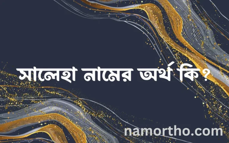 সালেহা নামের অর্থ কি? ইসলামিক আরবি বাংলা অর্থ এবং নামের তাৎপর্য