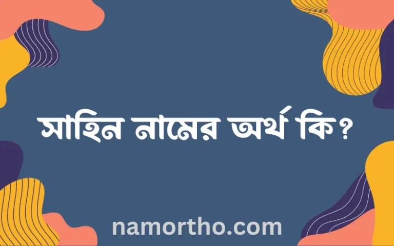 সাহিন নামের অর্থ কি, ইসলামিক আরবি এবং বাংলা অর্থ জানুন
