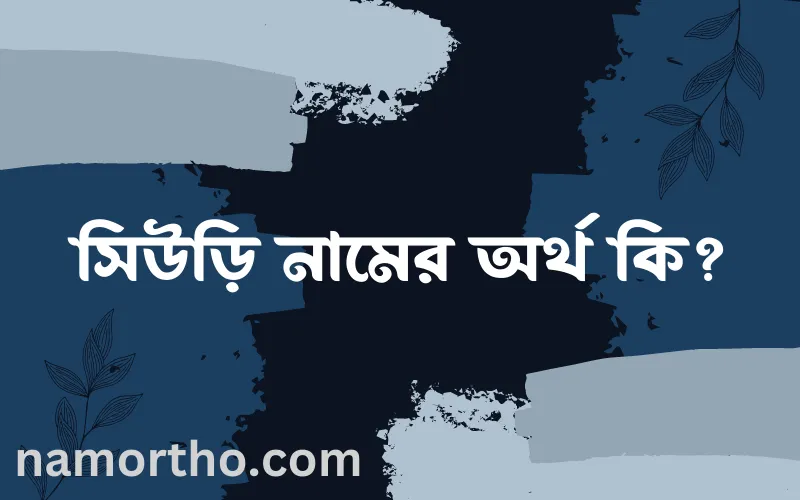 সিউড়ি নামের আর্থ কি?