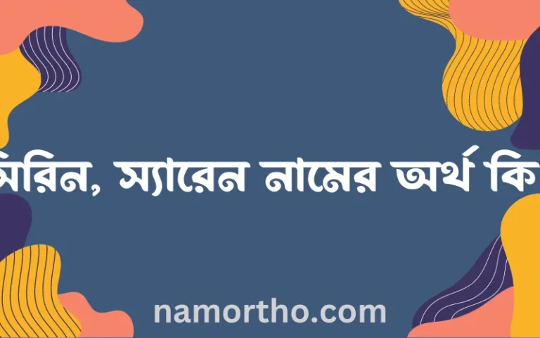 সিরিন, স্যারেন নামের অর্থ কি এবং ইসলাম কি বলে? (বিস্তারিত)