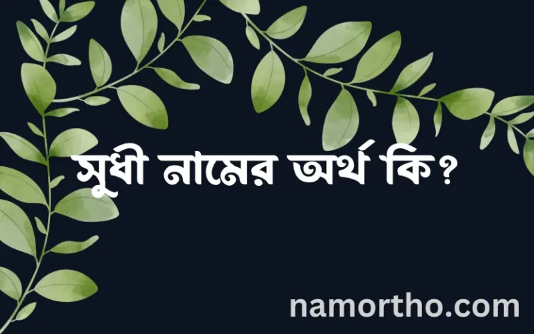 সুধী নামের অর্থ কি? ইসলামিক আরবি বাংলা অর্থ এবং নামের তাৎপর্য