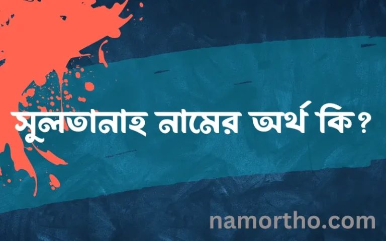 সুলতানাহ নামের অর্থ কি এবং ইসলাম কি বলে? (বিস্তারিত)