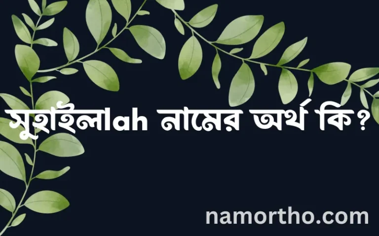 সুহাইলlah নামের বাংলা আরবি ইসলামিক অর্থ কি?
