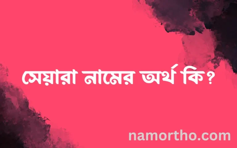 সেয়ারা নামের অর্থ কি? সেয়ারা নামের বাংলা, আরবি/ইসলামিক অর্থসমূহ
