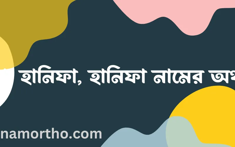 হানিফা, হানিফা, হানিফা নামের আর্থ কি?