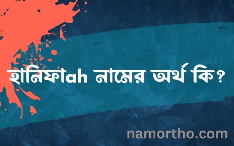 হানিফাah নামের অর্থ কি, বাংলা ইসলামিক এবং আরবি অর্থ?