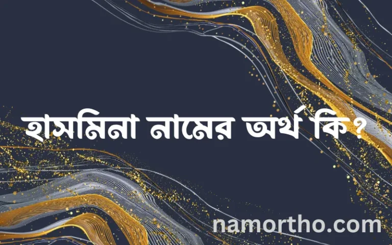 হাসমিনা নামের অর্থ কি এবং ইসলাম কি বলে? (বিস্তারিত)