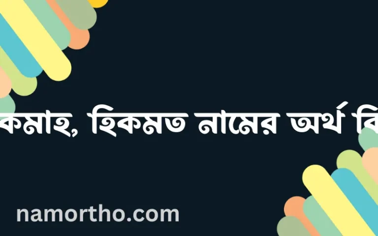 হিকমাহ, হিকমত নামের অর্থ কি? হিকমাহ, হিকমত নামের বাংলা, আরবি/ইসলামিক অর্থসমূহ