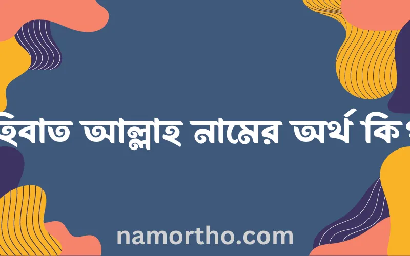 হিবাত আল্লাহ নামের আর্থ কি?