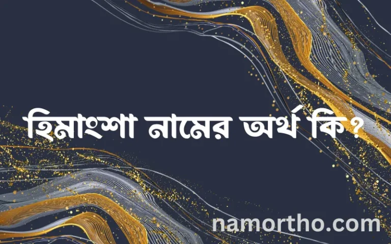 হিমাংশা নামের অর্থ কি এবং ইসলাম কি বলে? (বিস্তারিত)