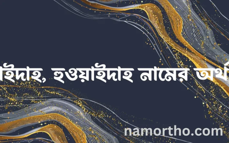 হুওয়াইদাহ, হুওয়াইদাহ নামের অর্থ কি? (ব্যাখ্যা ও বিশ্লেষণ) জানুন