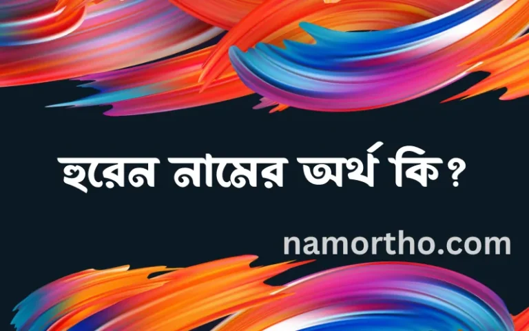 হুরেন নামের অর্থ কি? হুরেন নামের বাংলা, আরবি/ইসলামিক অর্থসমূহ