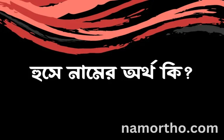 হুসে নামের বাংলা আরবি ইসলামিক অর্থ কি?