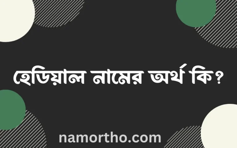 হেডিয়াল নামের অর্থ কি? হেডিয়াল নামের ইসলামিক অর্থ এবং বিস্তারিত তথ্য সমূহ