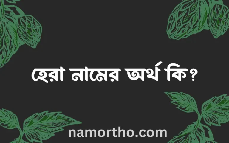 হেরা নামের অর্থ কি? হেরা নামের ইসলামিক অর্থ এবং বিস্তারিত তথ্য সমূহ